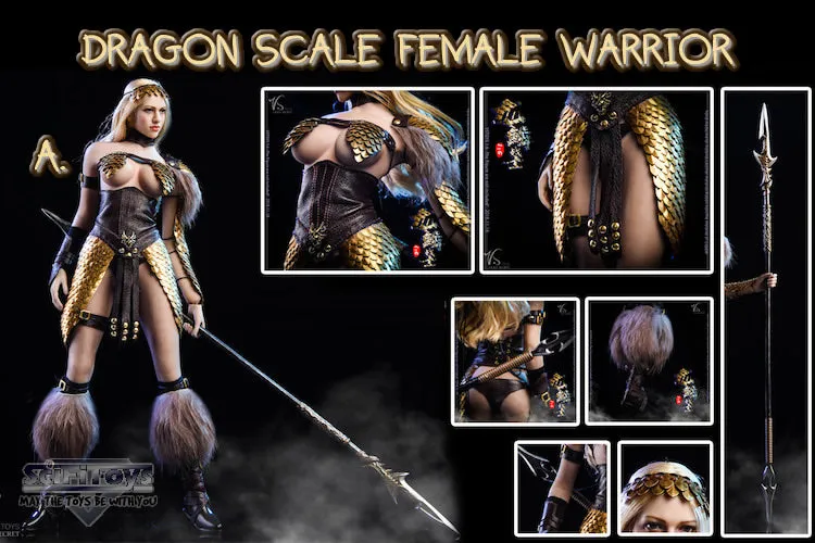 1:6 Dragon Scale Female Warrior Custom Figure Suit Set (Outfit Only)