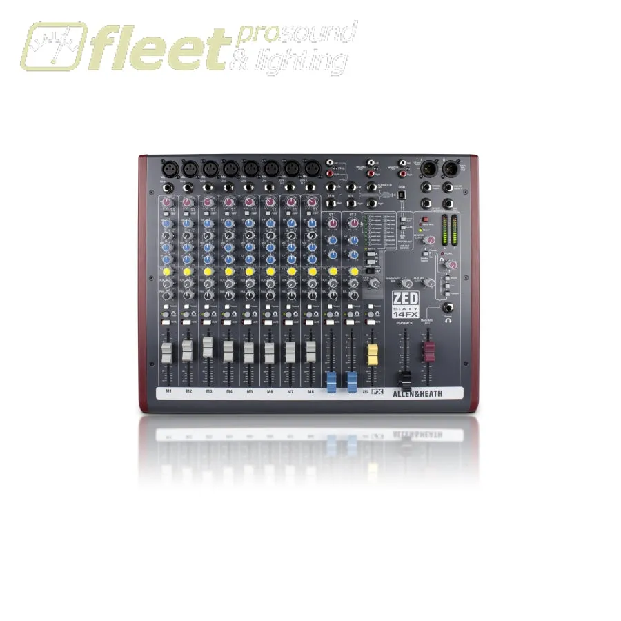 Allen & Heath ZED60-14FX Multipurpose Mixer with FX for Live Sound and Recording