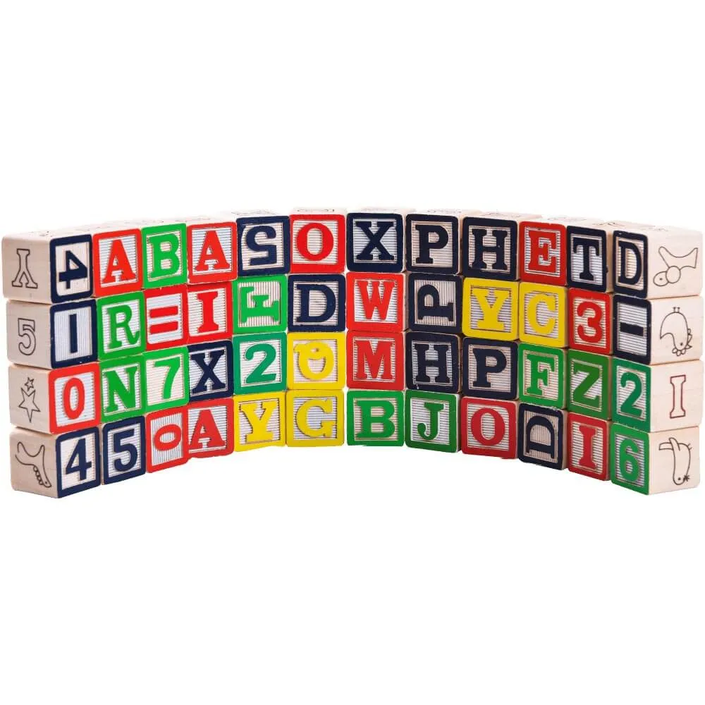 Alphabet Wooden Blocks - Kids Building Blocks