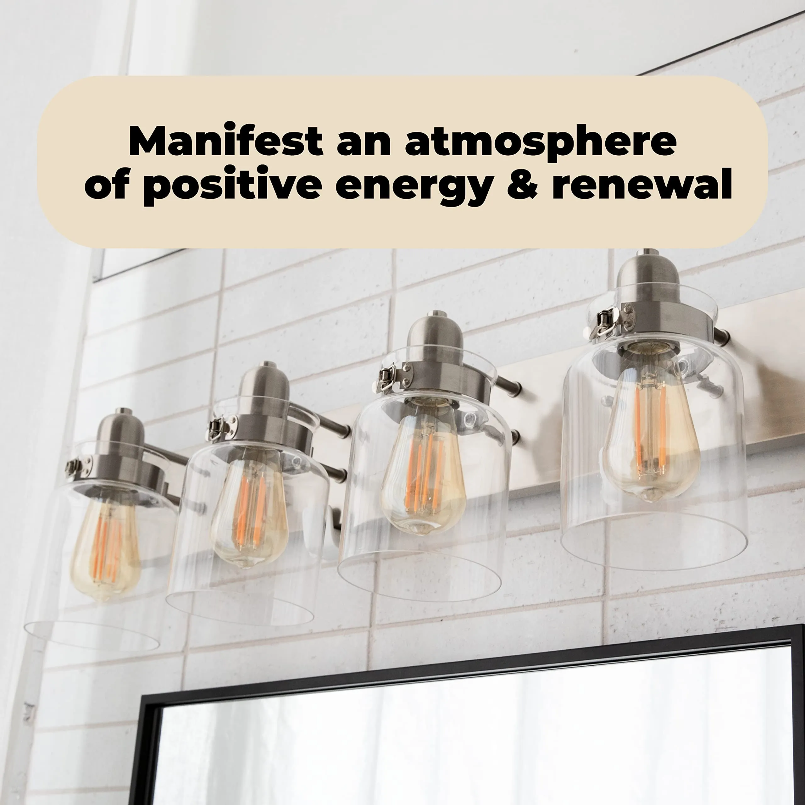 Bathroom Vanity Light Fixture - Bath Interior Lighting (Brushed Nickel, 4 - Lights