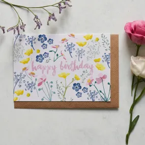 Birthday Card "English Garden"