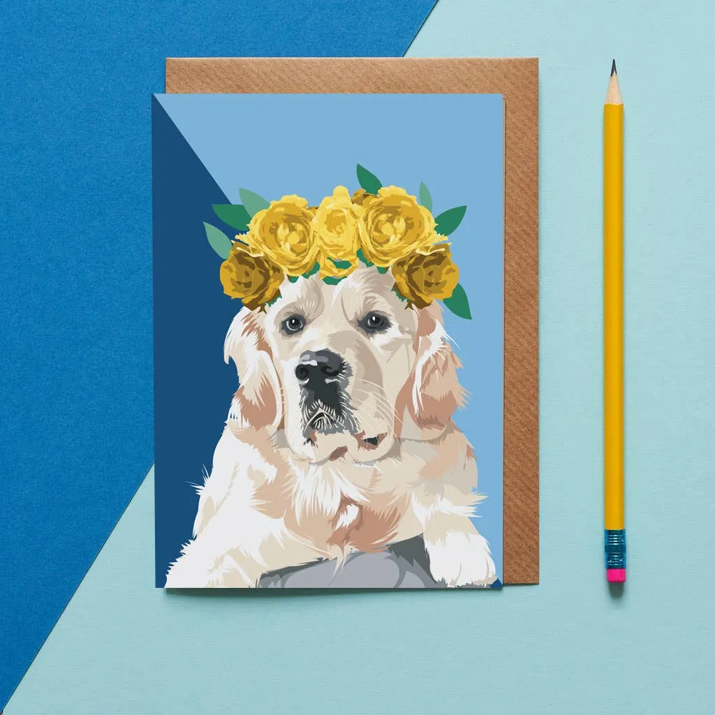 Blank Card "Ellie the Golden Retriever"