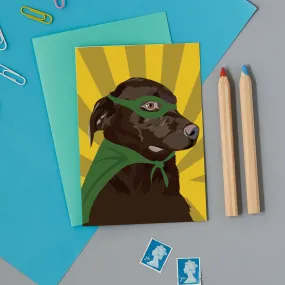 Blank Card "Superhero Chocolate Lab"