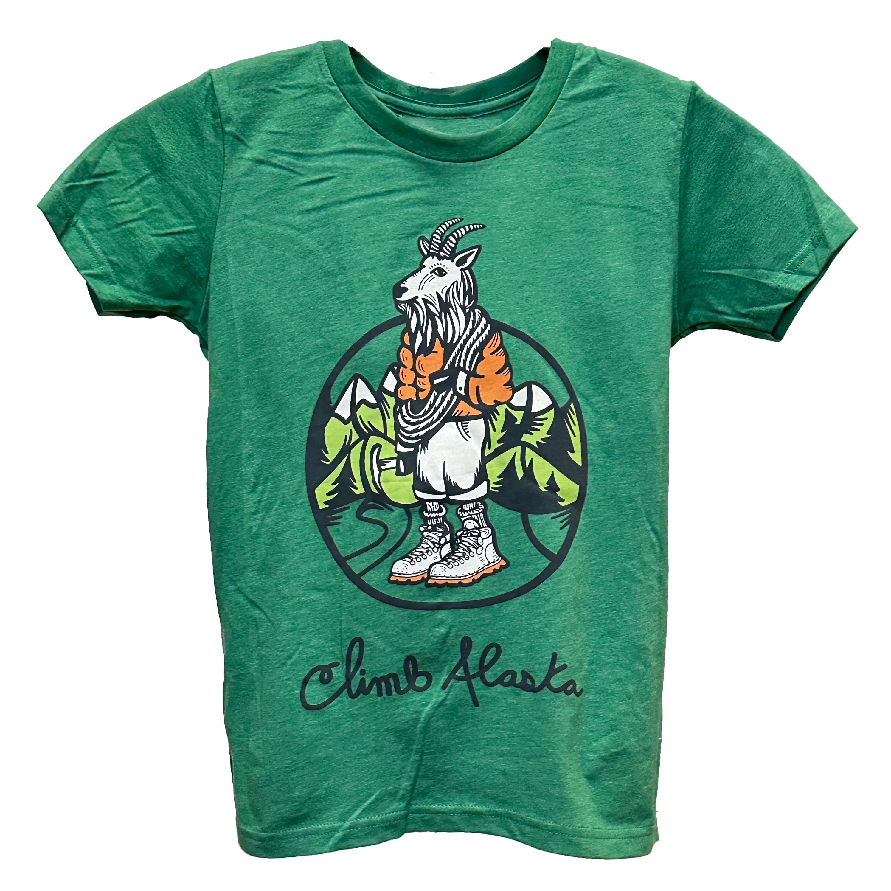 Climb Alaska Mountain Goat Tee - Youth