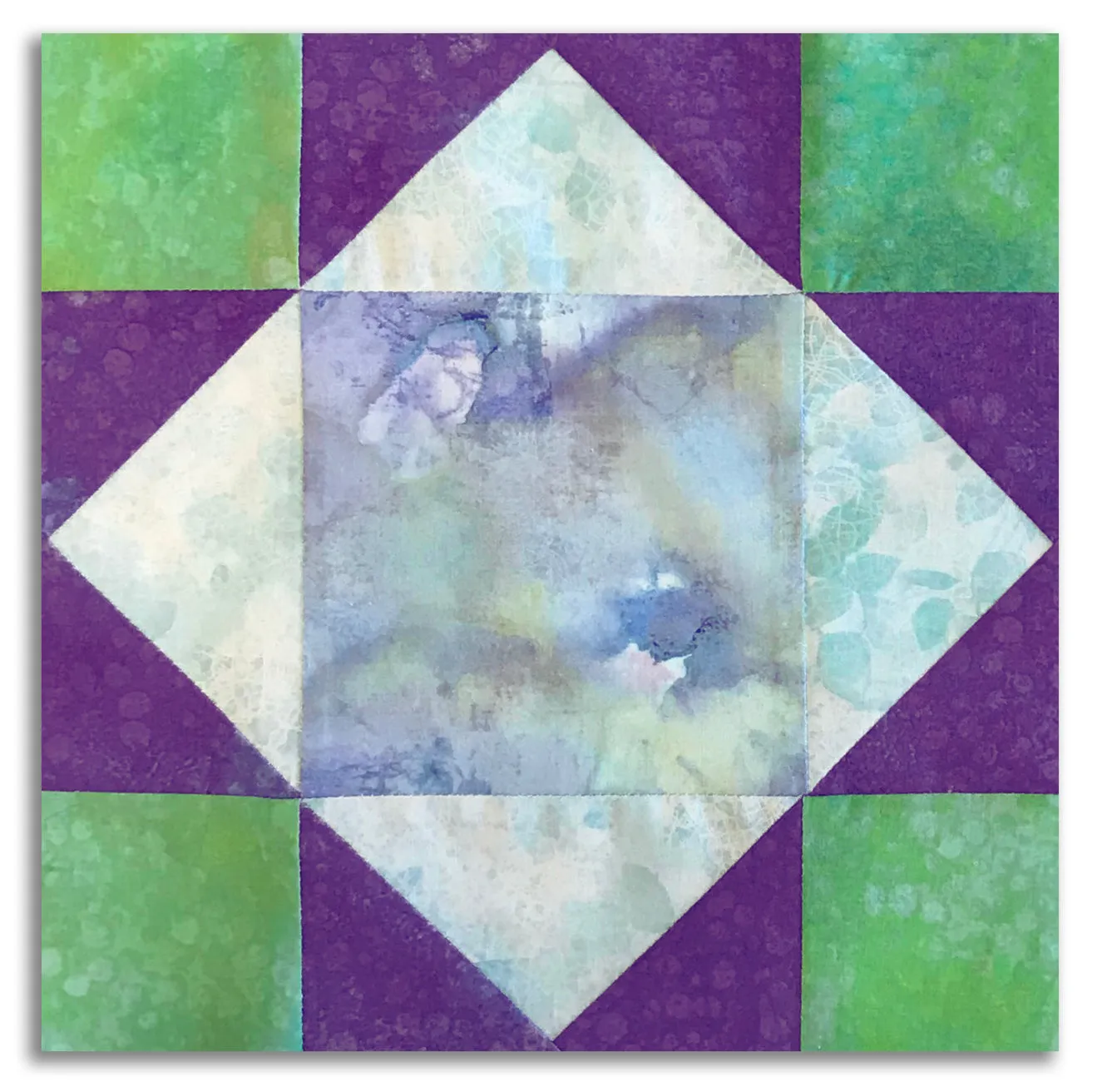 Clothworks Pre-Cut 12 Block King's Crown Quilt Kit - Zen