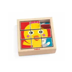 Djeco 9 Wooden Blocks - Tourni Farm