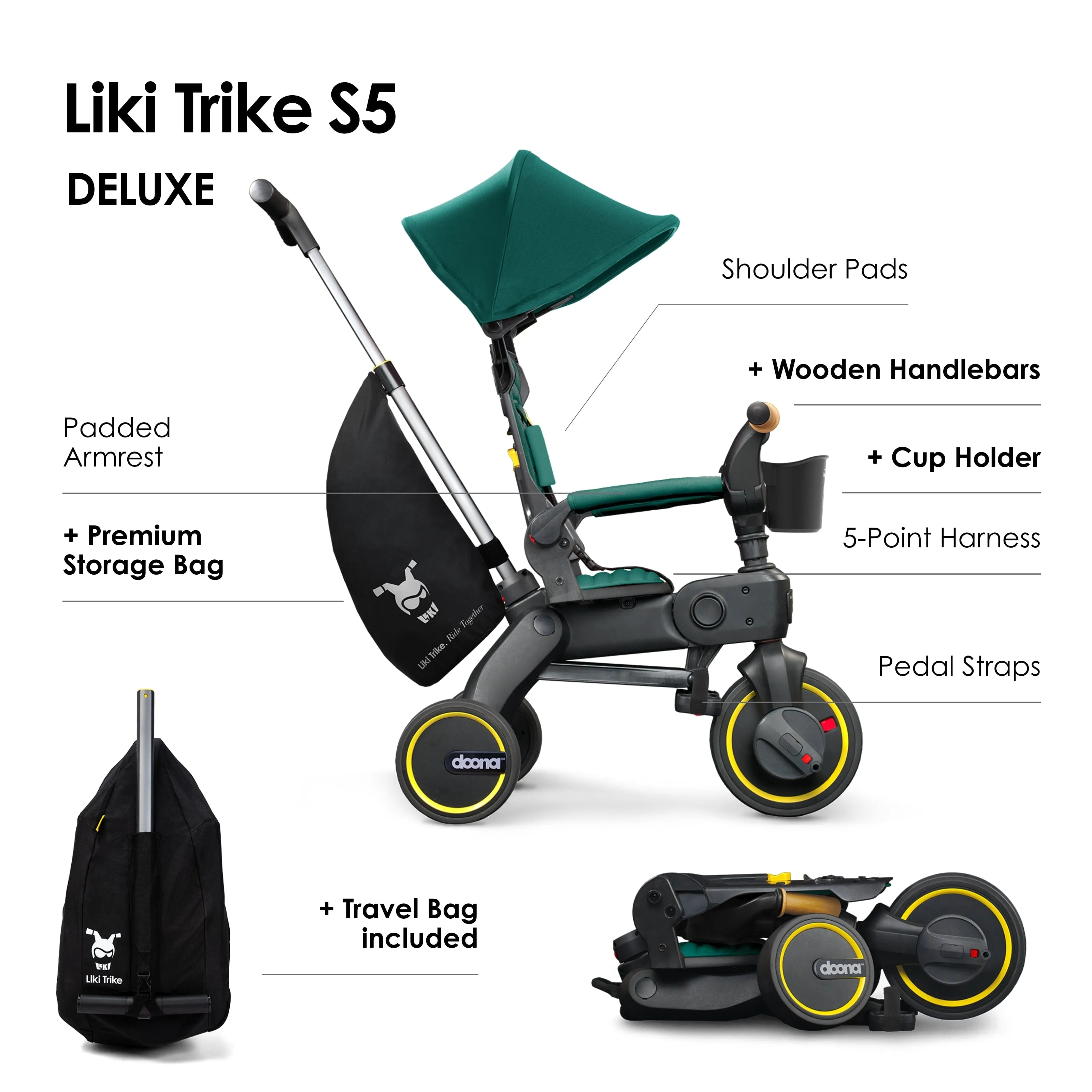 Doona™ Liki Trike S5 - Racing Green Deluxe