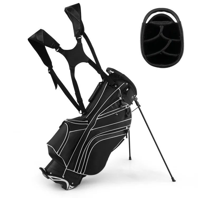 Golf Stand Cart Bag with 6-Way Divider Carry Pockets