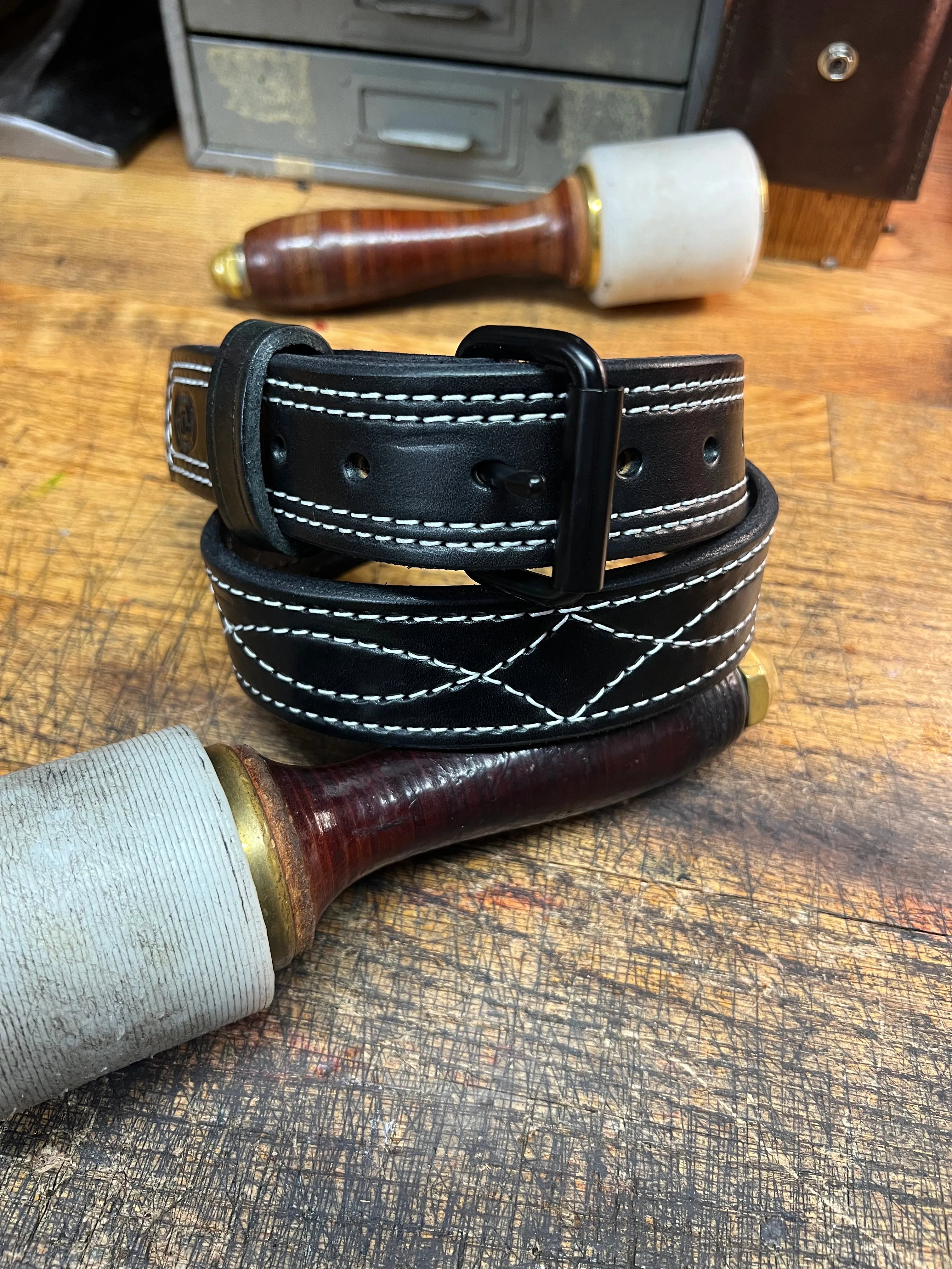 Gunslinger Pattern Stitched Everyday Belt