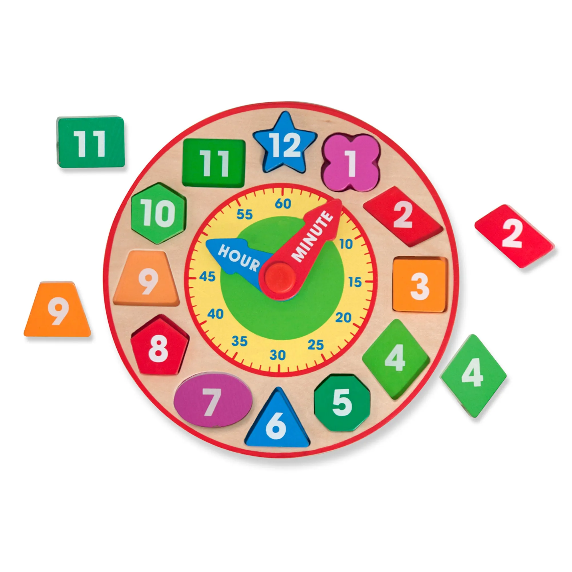 Melissa & Doug Wooden Shape Sorting Clock