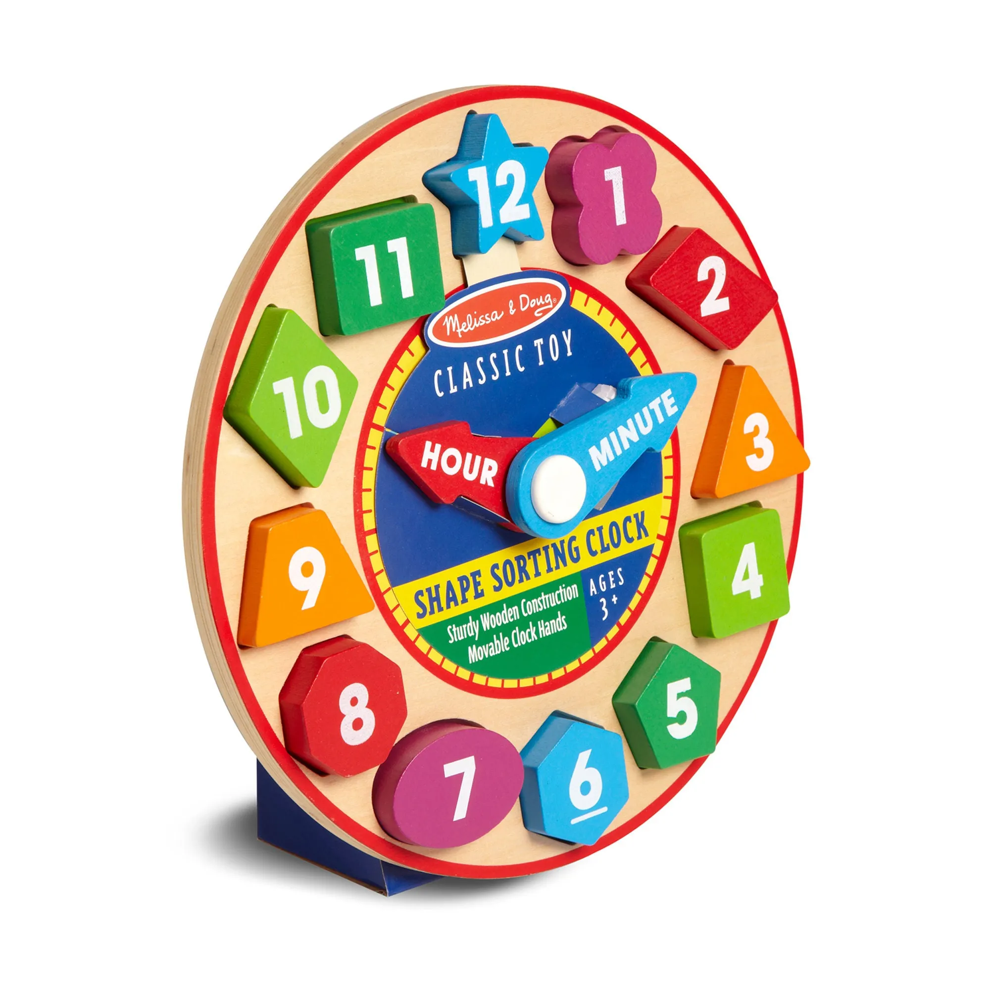 Melissa & Doug Wooden Shape Sorting Clock