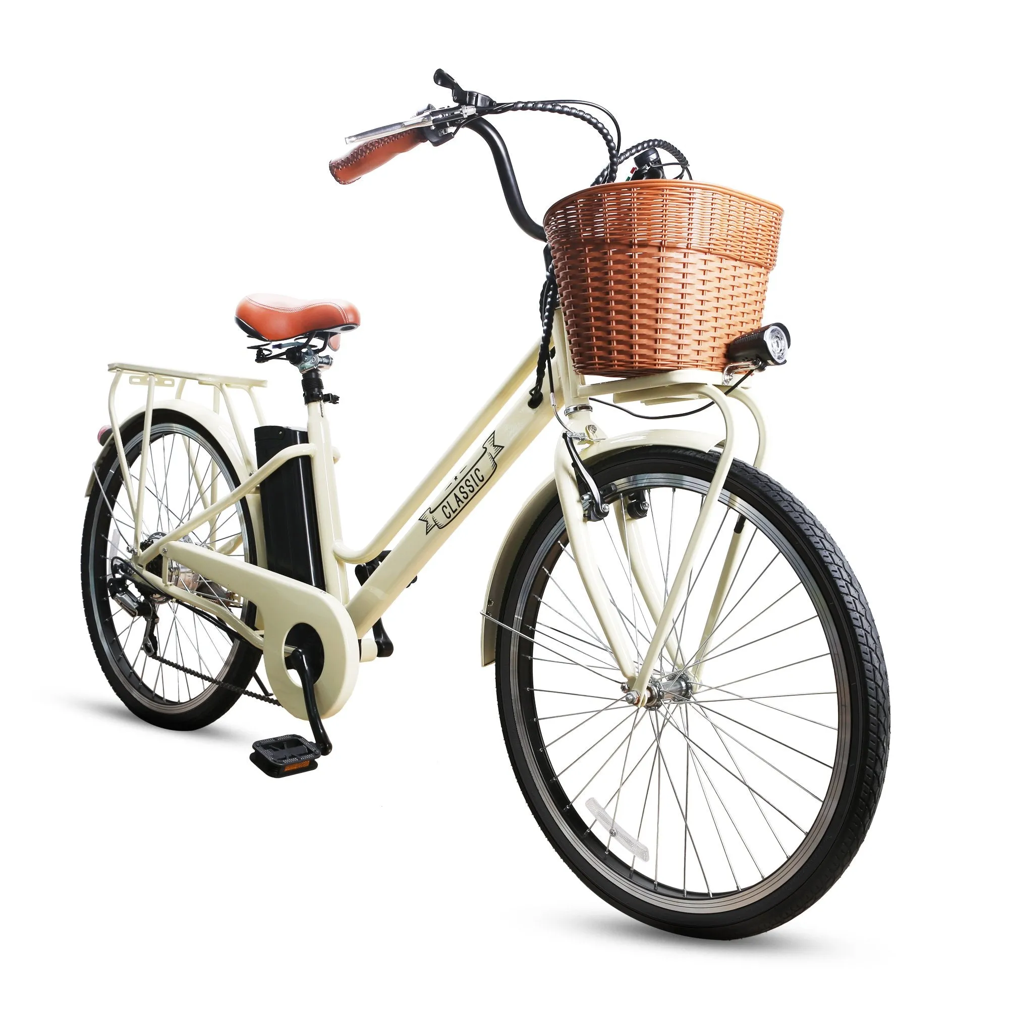 Nakto Classic 36V/12Ah 250W Step-Thru Electric Bike With Plastic Basket