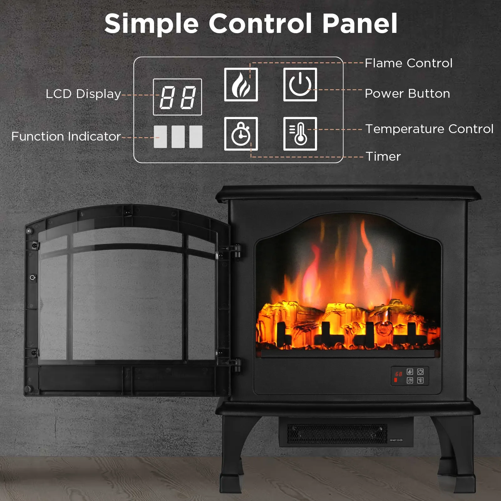 (Open Box) Suburbs TS23 Electric Fireplace Stove