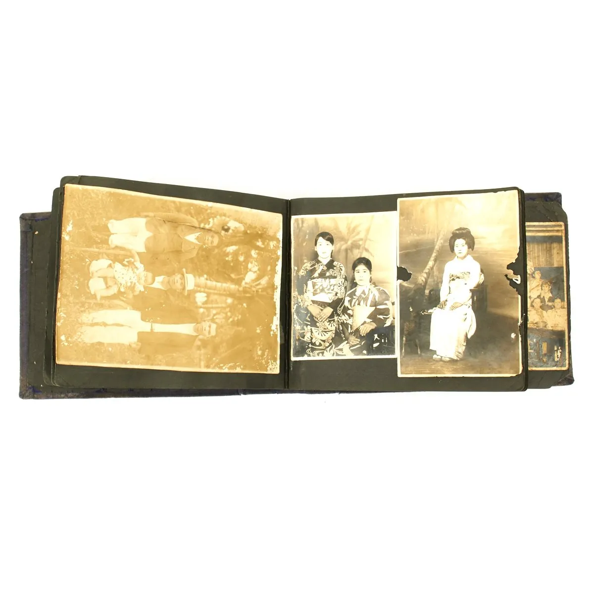 Original Japanese WWII Pilot's Flotation Flag and Photo Album - USGI Bring Back