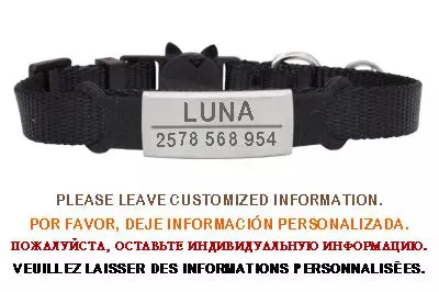 Personalized ID Free Engraving Cat Collar Safety Breakaway Small Dog Cute Nylon Adjustable for Puppy Kittens Necklace