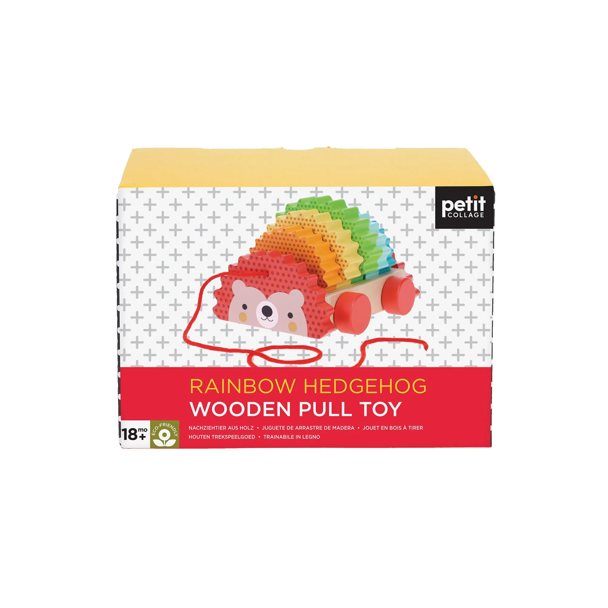 Rainbow Hedgehog Wooden Pull Toy