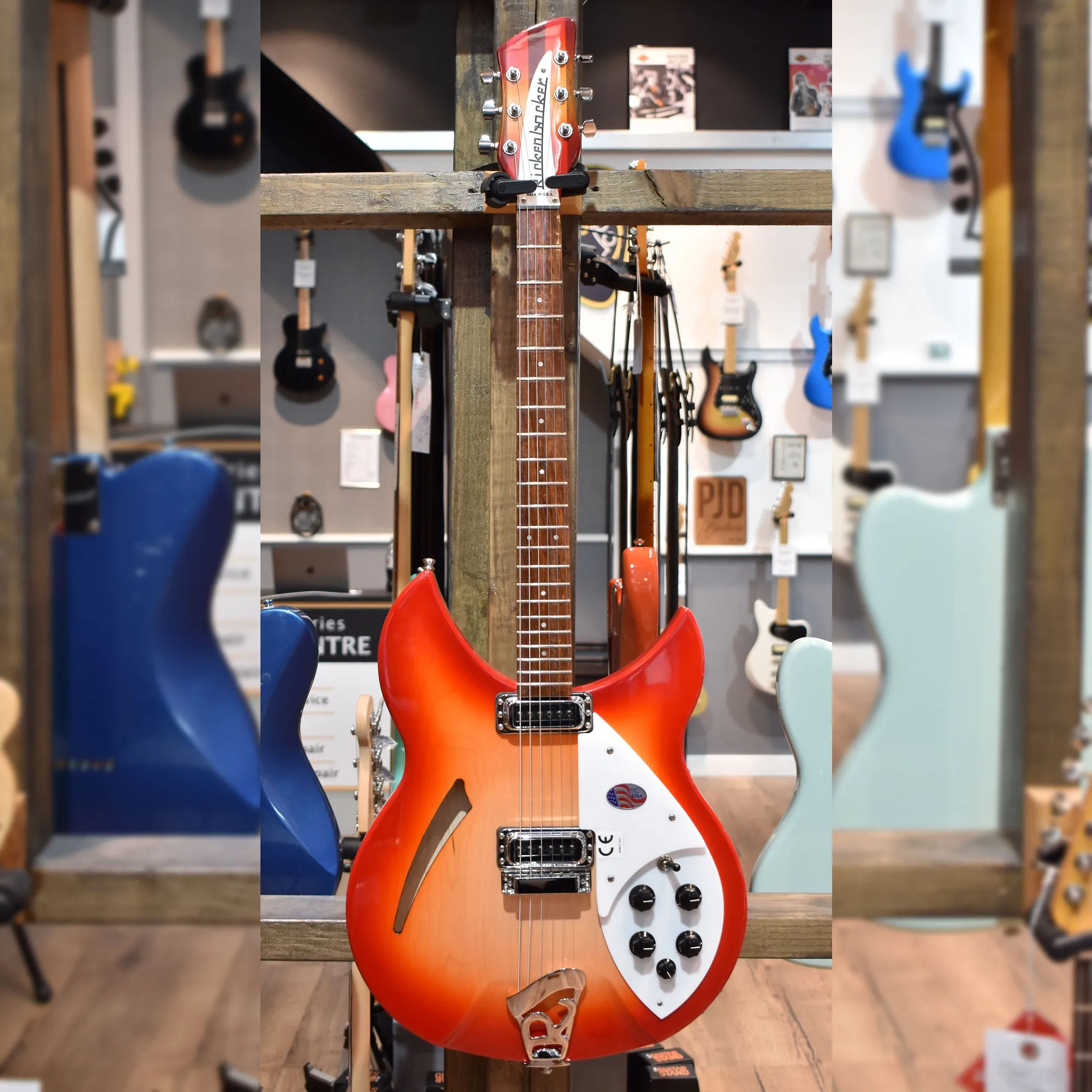 Rickenbacker 330 Electric Guitar Fireglo W/Hard Case