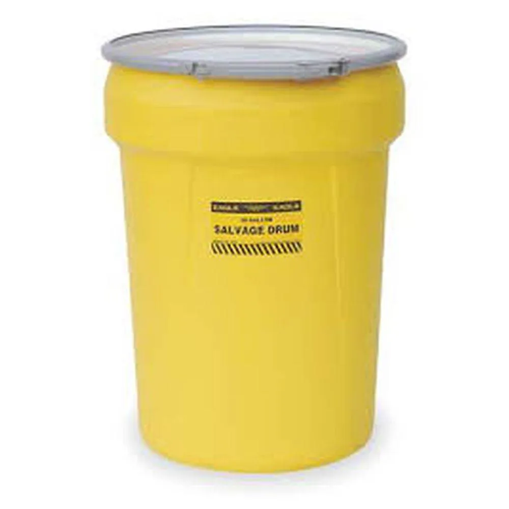 Salvage Drum 30 Gal. Yellow w/ Metal Lever-Lock Ring