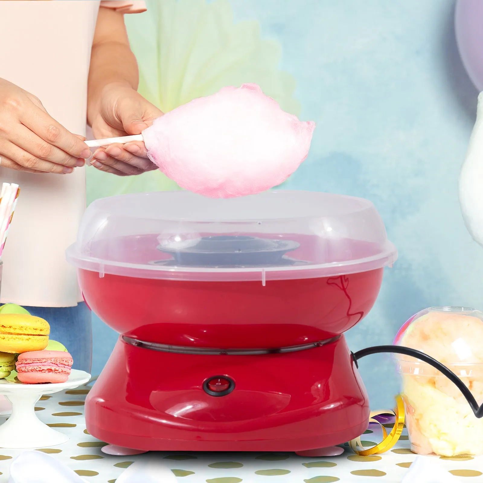 Sugar for Candy Floss Machine Electric Cotton Candy Maker Gadgetry 450W (Red)