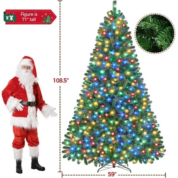 Yaheetech Pre-lit Artificial Christmas Tree