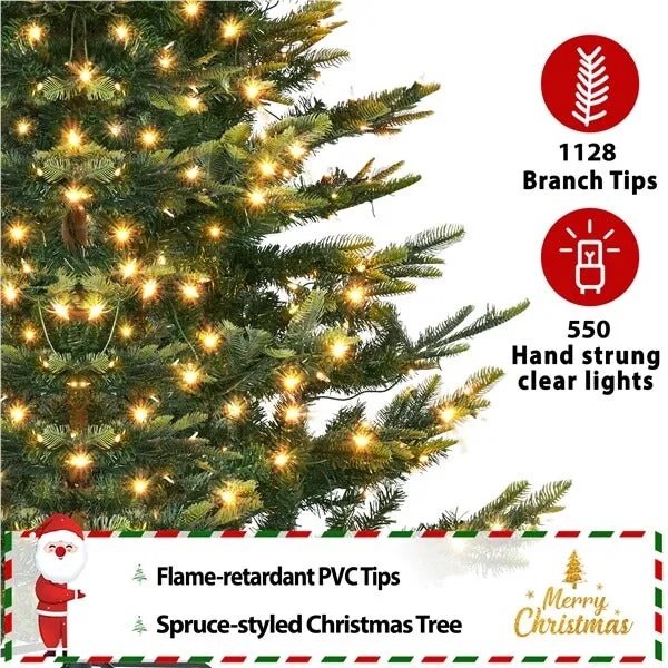 Yaheetech Pre-lit Aspen Fir Artificial Christmas Tree