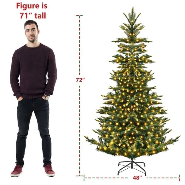 Yaheetech Pre-lit Aspen Fir Artificial Christmas Tree