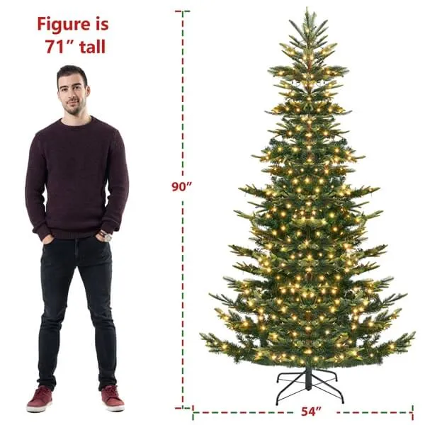 Yaheetech Pre-lit Aspen Fir Artificial Christmas Tree