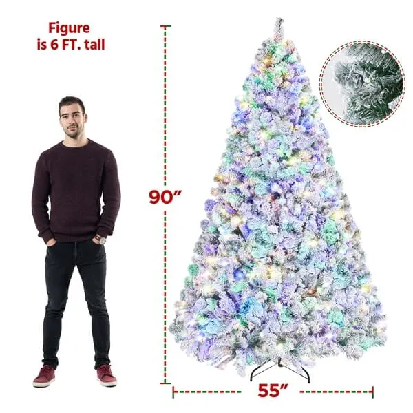 Yaheetech Pre-lit Spruce Artificial Christmas Tree