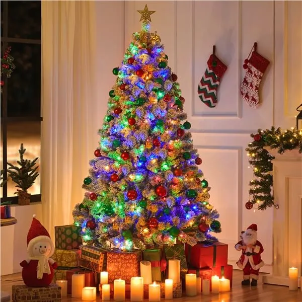 Yaheetech Pre-lit Spruce Artificial Christmas Tree